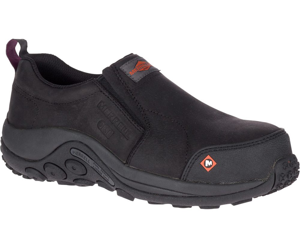 Merrell Slip Ons Black - Jungle Moc ESD Comp Toe Work - Womens 64EPVXJGC